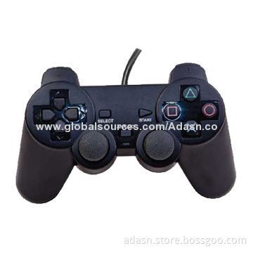 Wired PS2 Video Game Controller with Double Shock, Fashionable Design, Various Colors Available